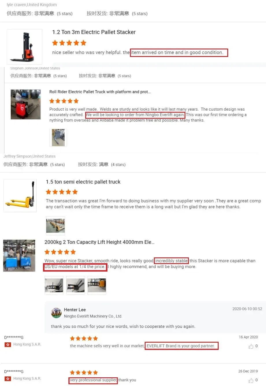 Quality and Service Highlights