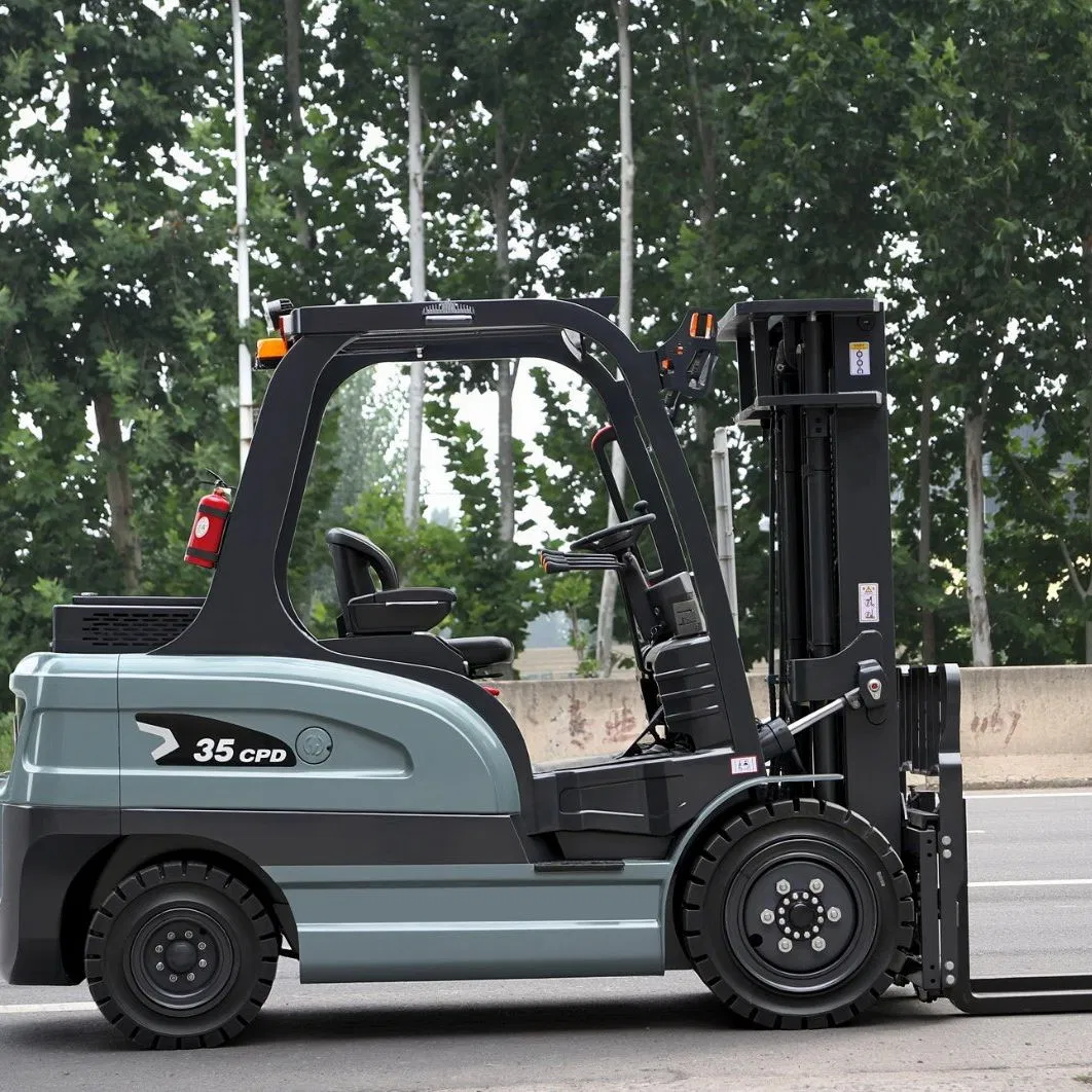 3-3.5 Ton Electric Forklift Lithium Battery Powered Hydraulic Lift Forklift with CE Certificate