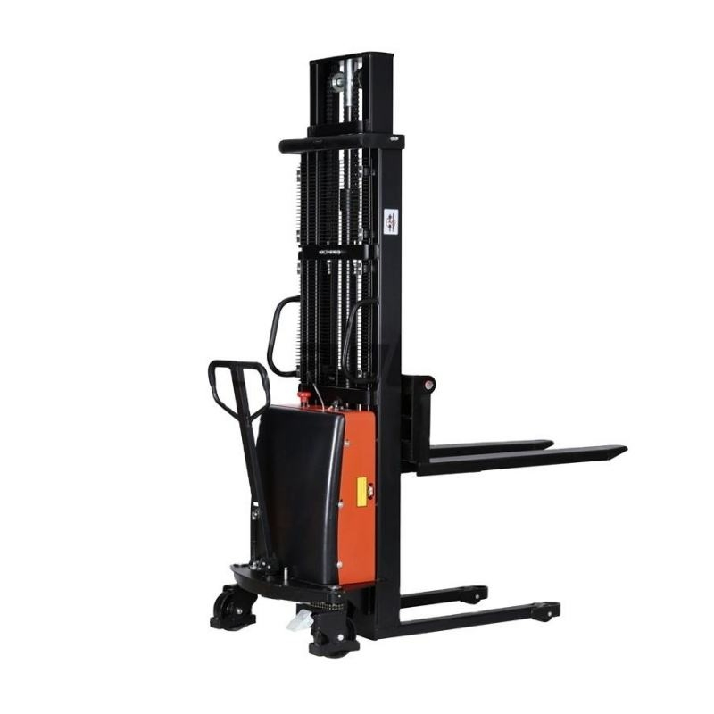 High-Reach Semi-Electric Stacker with 3500mm Max Height for Multi-Level Storage Racks