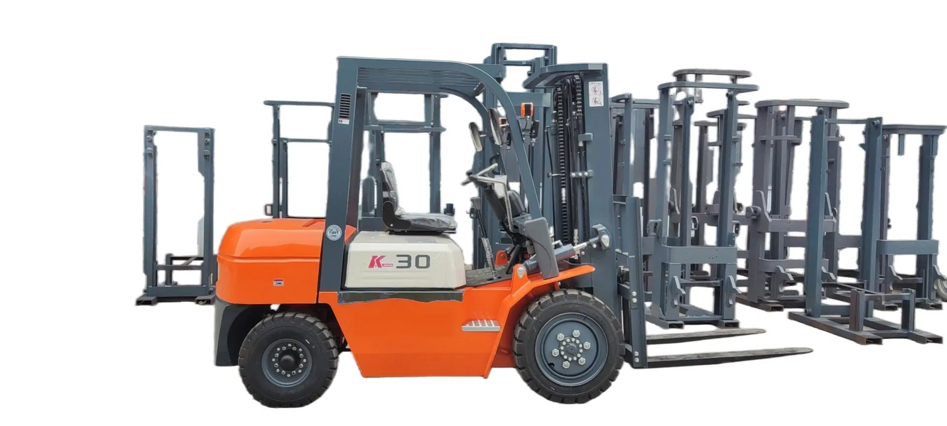 OEM ODM 3ton 3.5 Ton 4 Ton 5 Ton Telescopic Handler Rough Terrain with Side Loader and Inflatable Tire Diesel Forklift