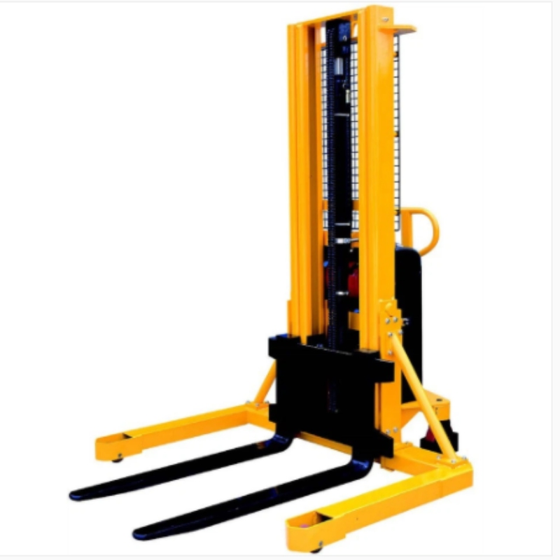 High-Reach Semi-Electric Stacker with 3500mm Max Height for Multi-Level Storage Racks