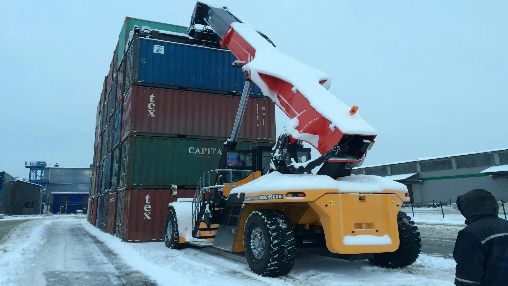 High Capacity 45t Reach Stacker Srsc45h1 for Port Container Handling with CE