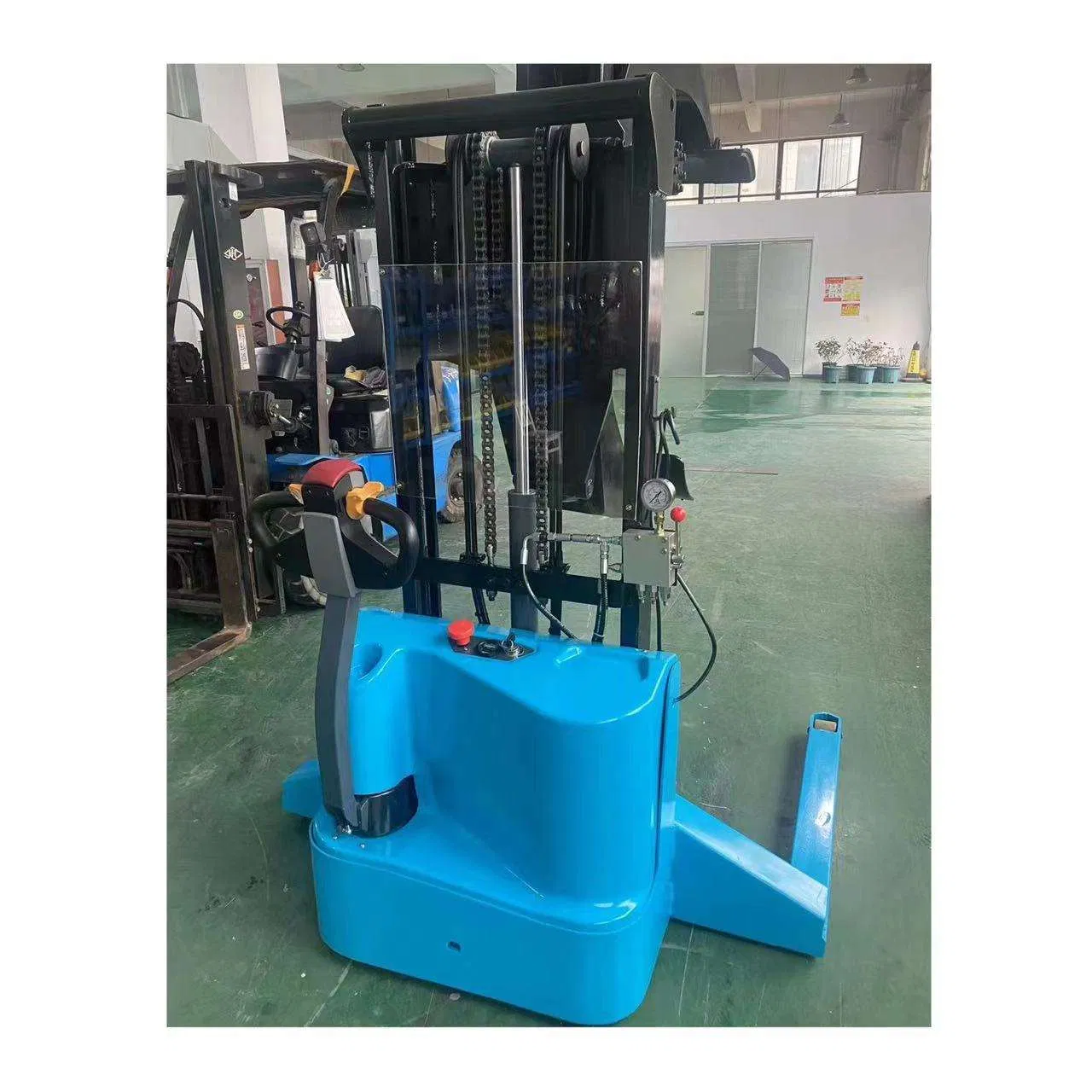 3000mm 1000kg Full Electric Walkie Roll Stacker with Paper Roll Clamp