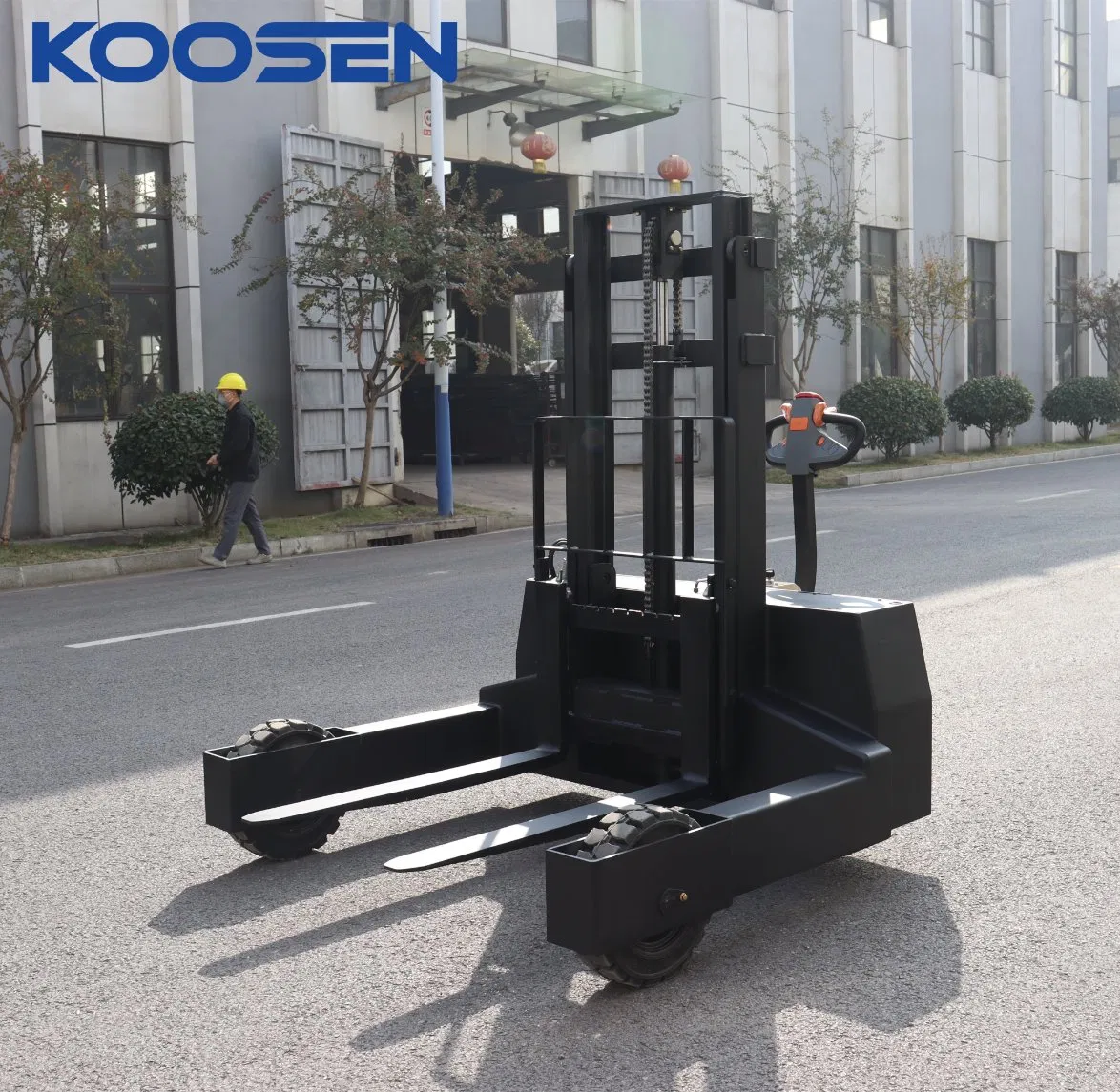 Electric Pallet Truck Stacker Industrial Walkie Stacker Rough Terrain Pallet Truck