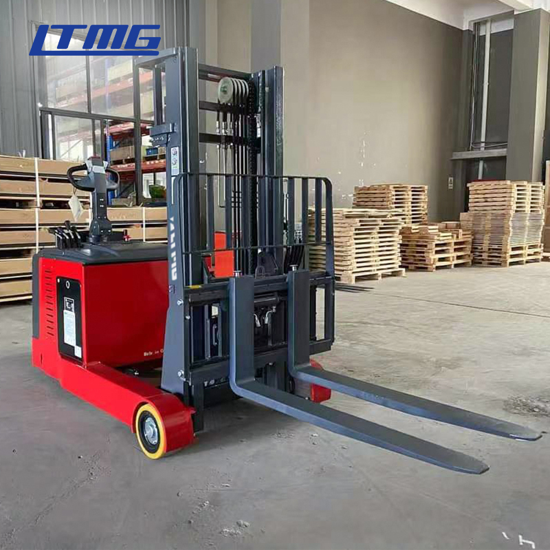 High Efficience 1.5ton 2ton Electric Reach Stacker Used for Double-Sided Pallets