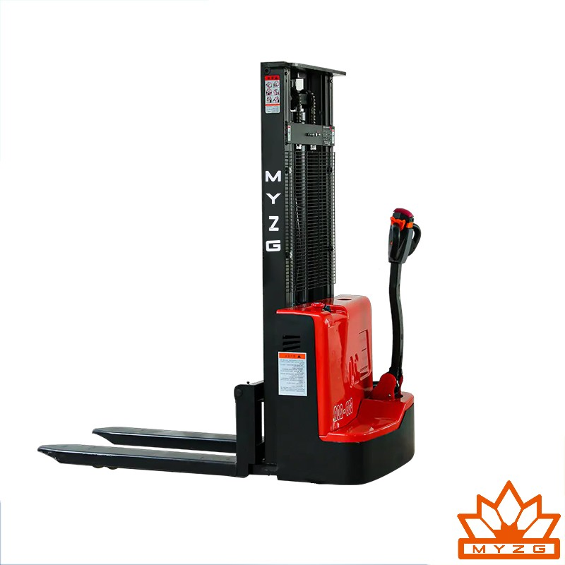 High-Reach 1500kg Battery Stacker Mingyu 1.5ton 2500-4500mm Lift Narrow Aisle Warehouse Electric Stacker