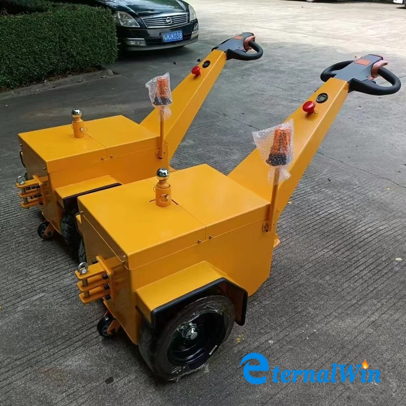 5000kg Electric Mover Powered Tow Tug Trailer Tractor Heavy Duty 24V Battery 1ton 2.5ton 3ton 4ton Walking Type Electric Tow Tractor Tug