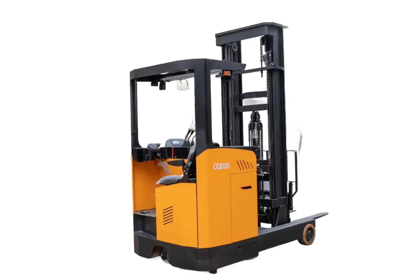 Seating Type 3ton Electric Reach Truck with High Lifting 6m Warehouse Narrow Aisle Battery Stacker