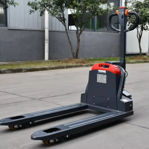Warehouse Logistics Stacker New Condition Narrow Fork Small Electric Pallet Truck Forklift