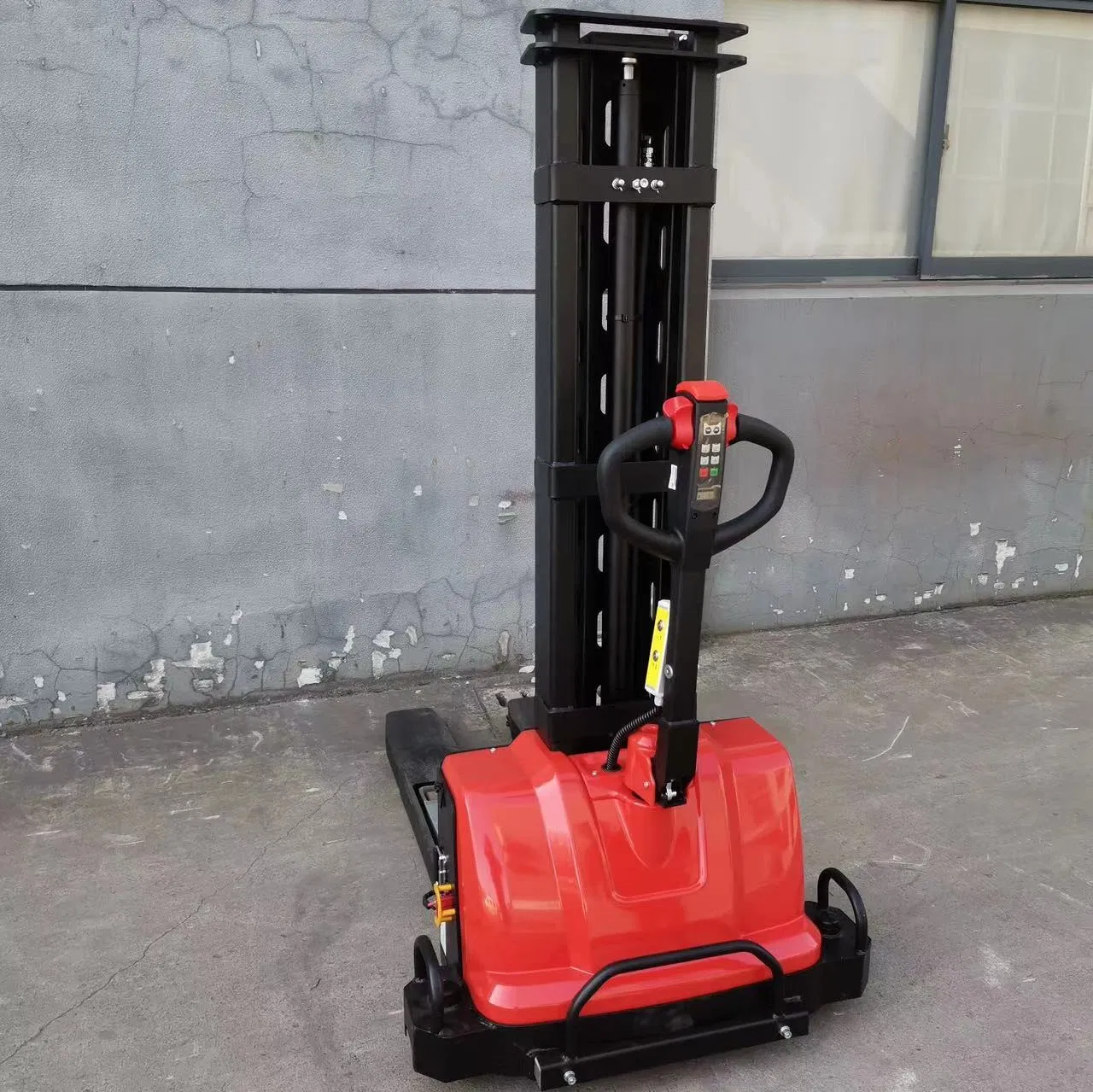 Zts-10f 1000kg 1ton Lithium Battery Proof Valve Design Walkie Full Electric Self-Lifting Stacker with CE