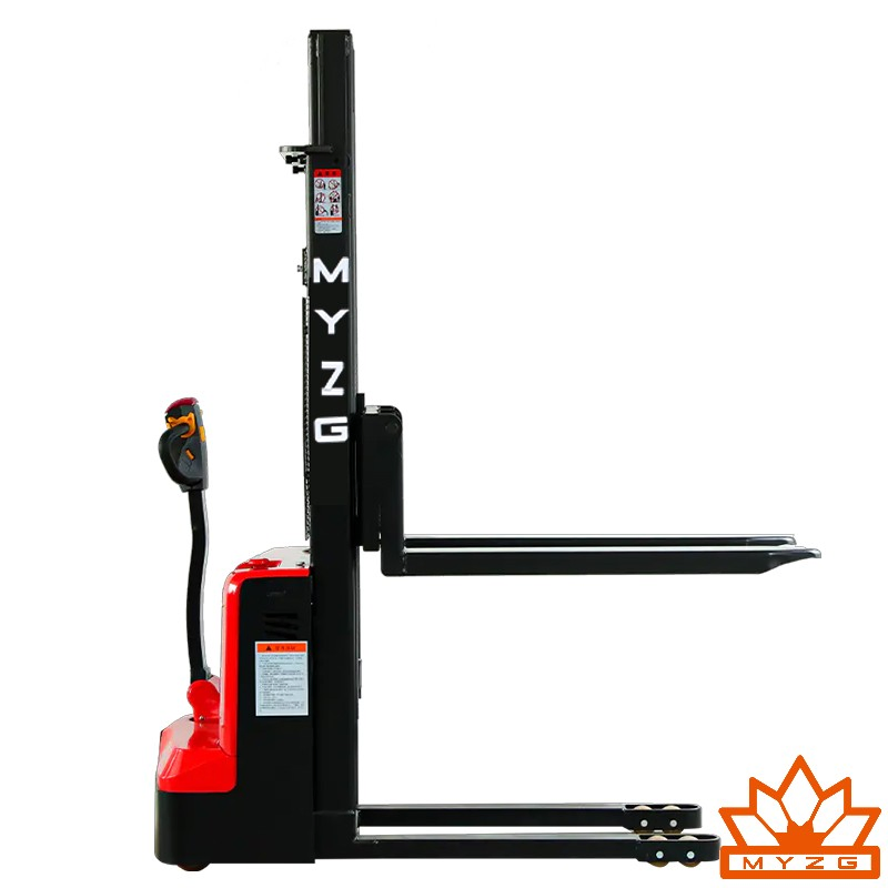 High-Reach 1500kg Battery Stacker Mingyu 1.5ton 2500-4500mm Lift Narrow Aisle Warehouse Electric Stacker