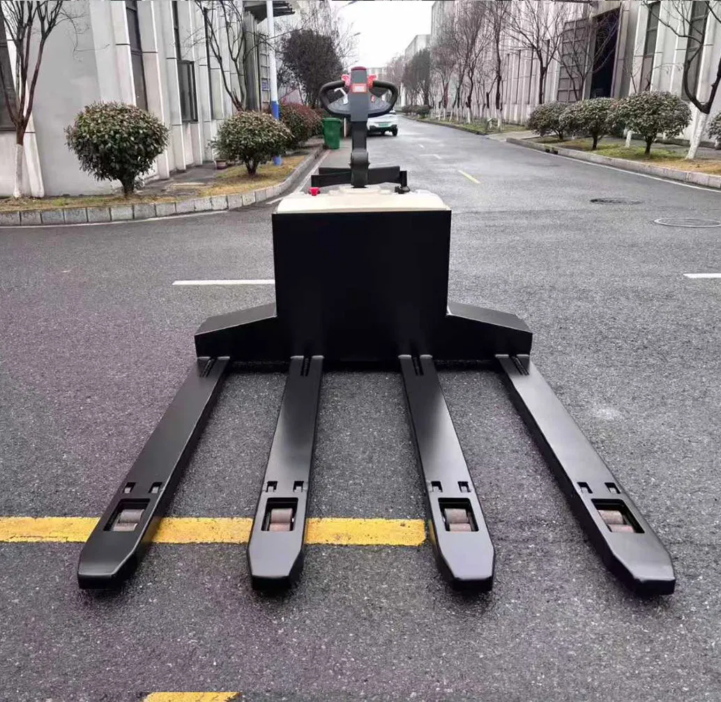 AC Motor 4 Forks 2000kg 3000kg Rider Electric Steering Pallet Truck