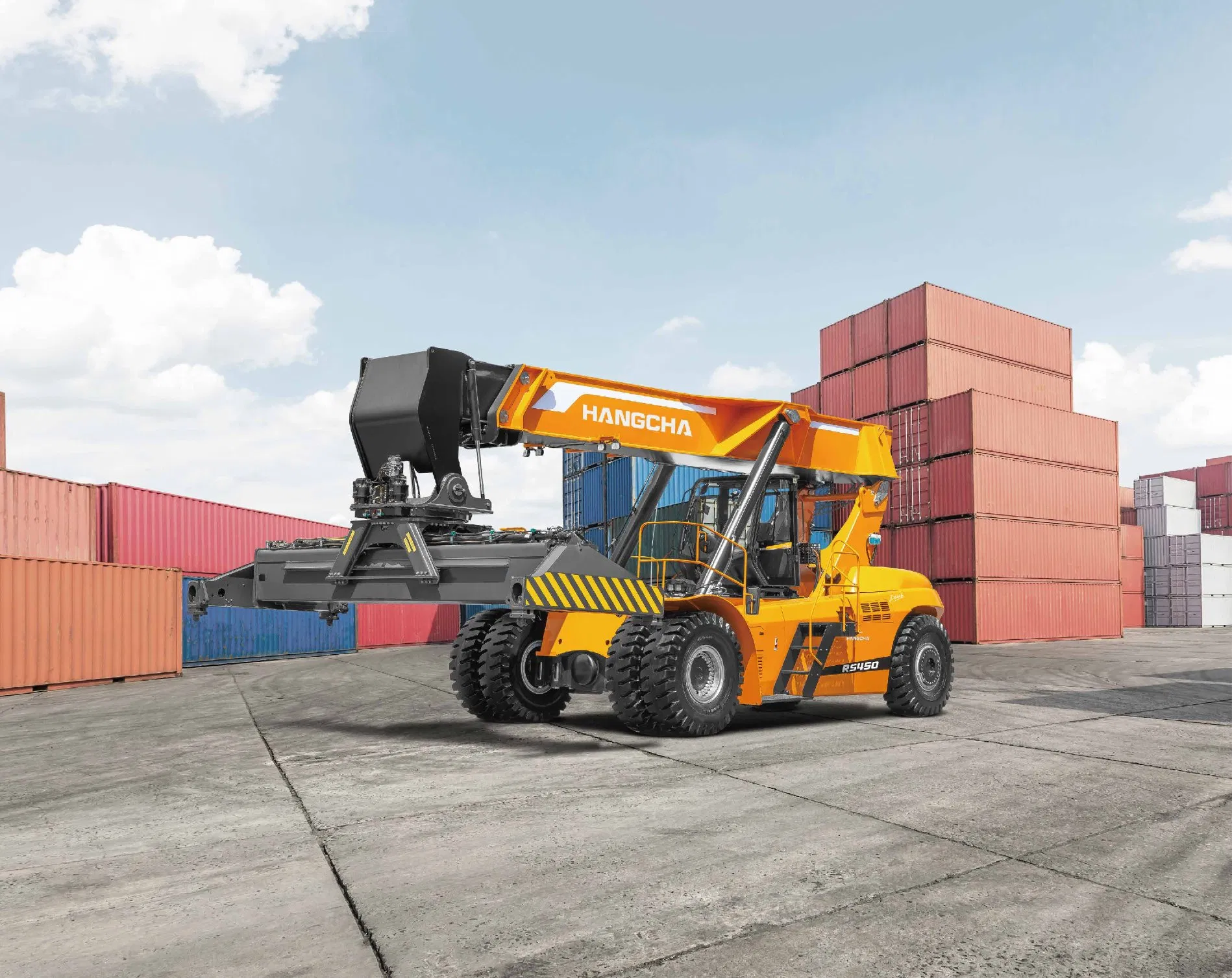 45t Hangcha Xh Series High-Voltage Lithium Reach Stacker - High-Efficiency Heavy-Cargo Lifter for Port Logistics