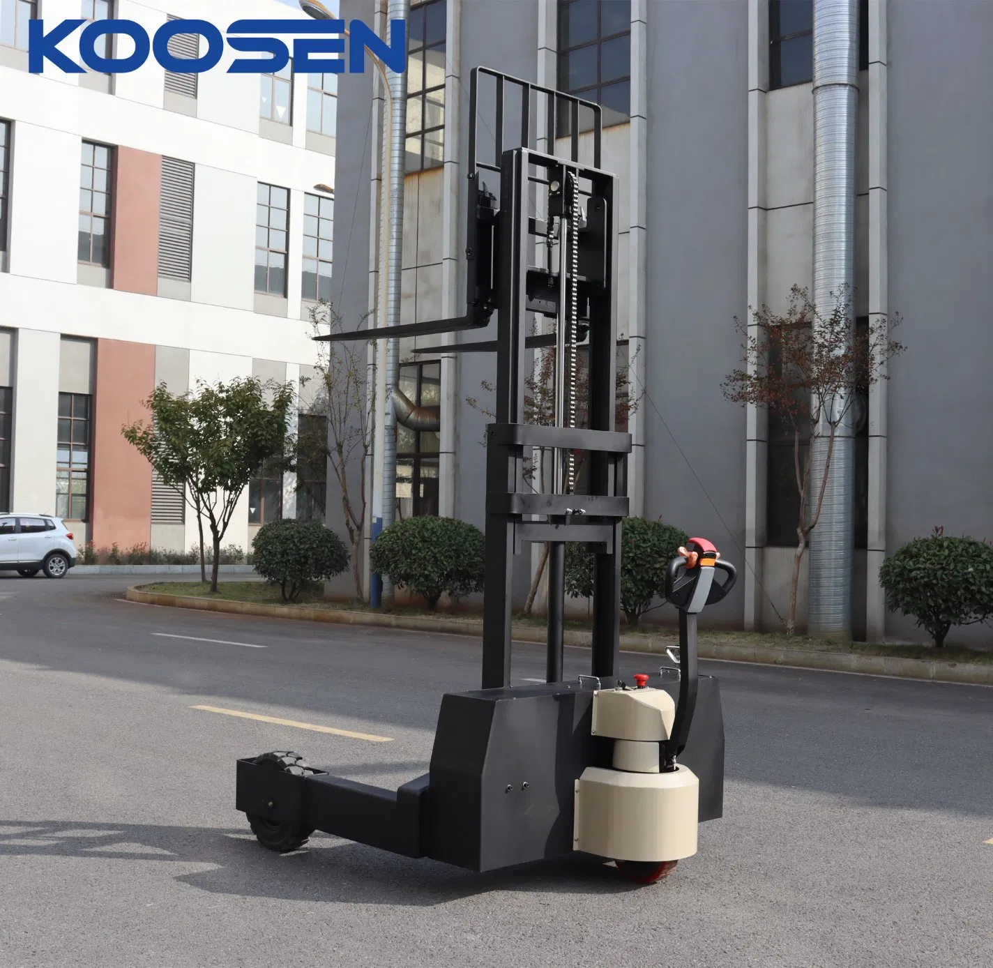 Electric Pallet Truck Stacker Industrial Walkie Stacker Rough Terrain Pallet Truck