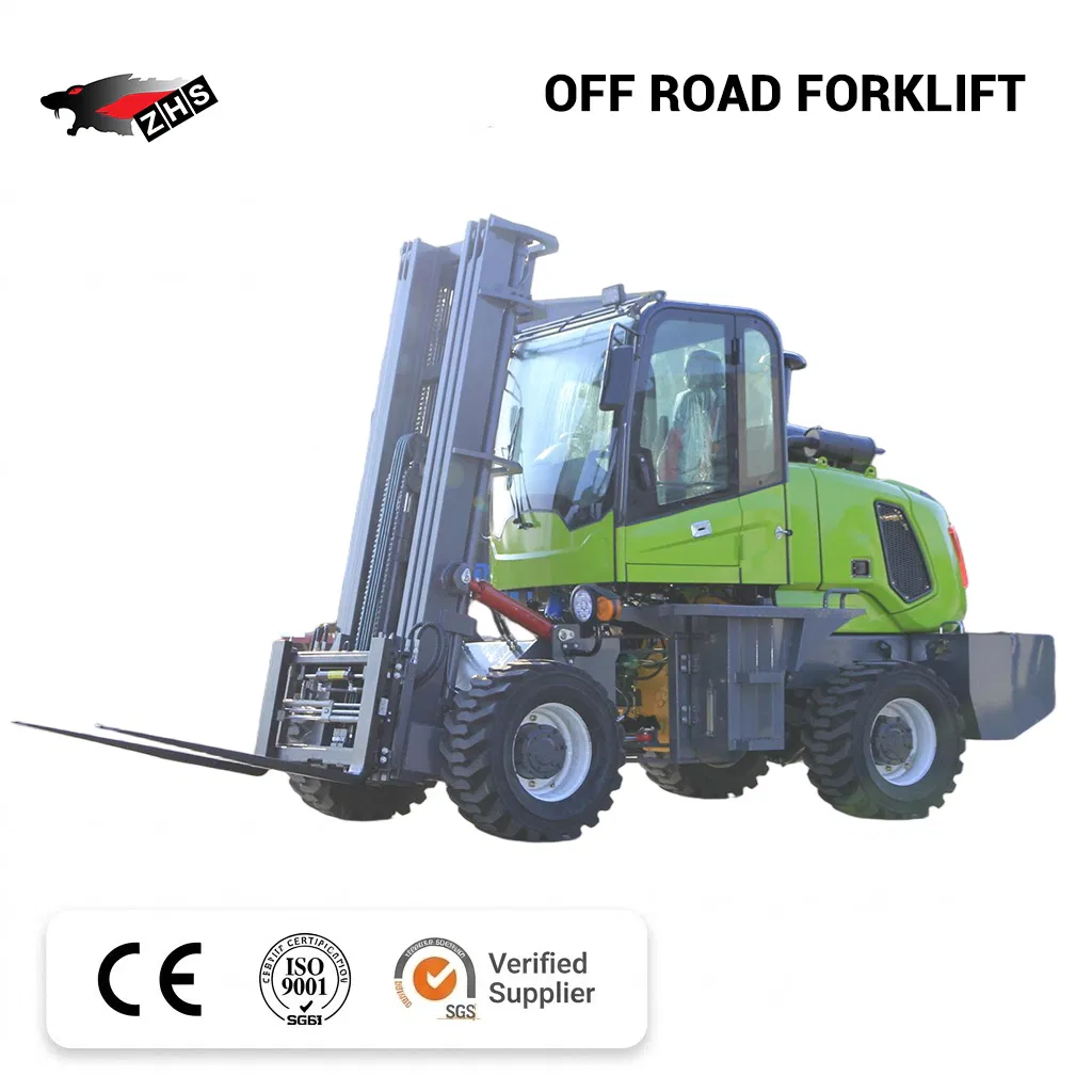 OEM ODM Mini 3 Ton Diesel with Side Loader Rough Terrain Forklift