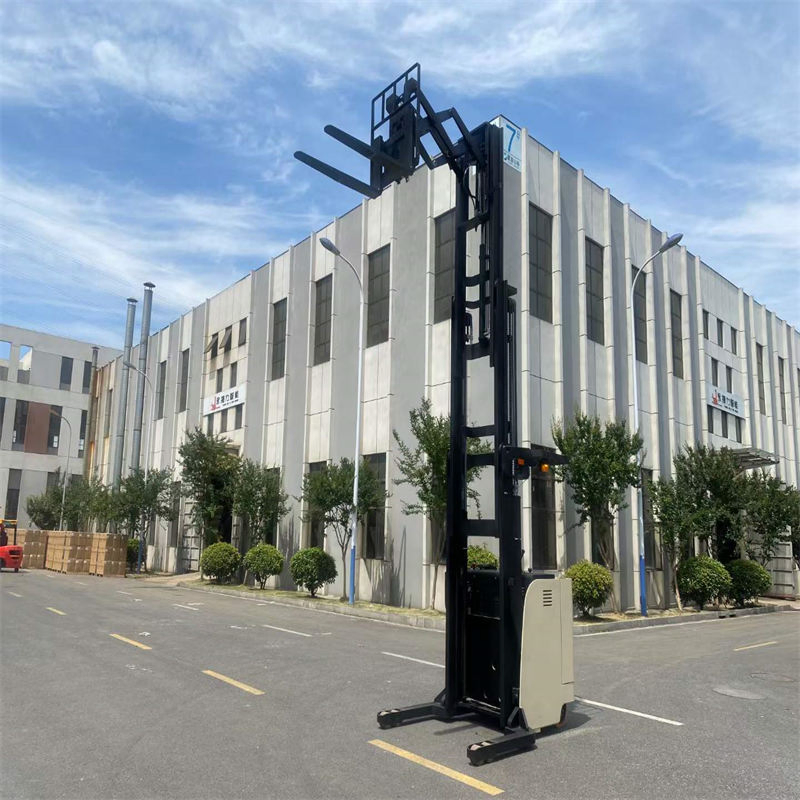 Heavy Duty Double Scissor Fork Electric Stacker with Extended Reach and High Lifting Capacity