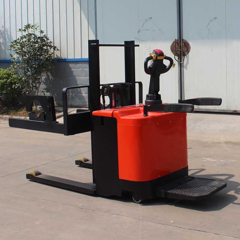 High Efficiency Customized Electric Reach Truck Pallet Stacker Forklift with Fixed Clamp for Cylindrical and Slender Goods