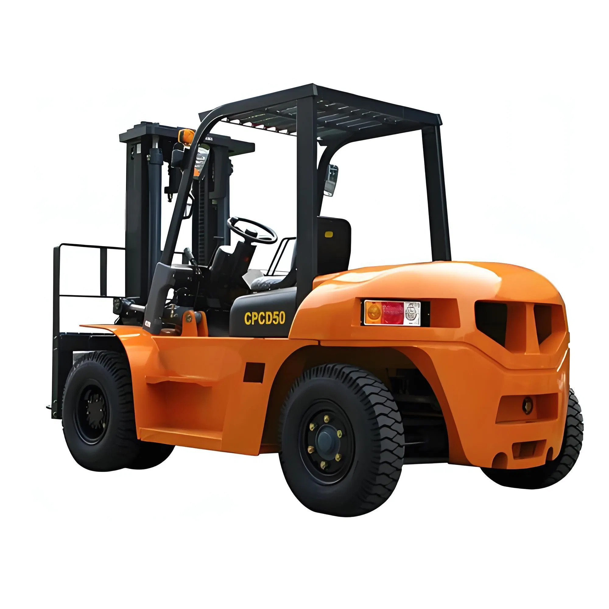 Heavy Duty Diesel Forklift Truck with Wide Field of View Mast Type
