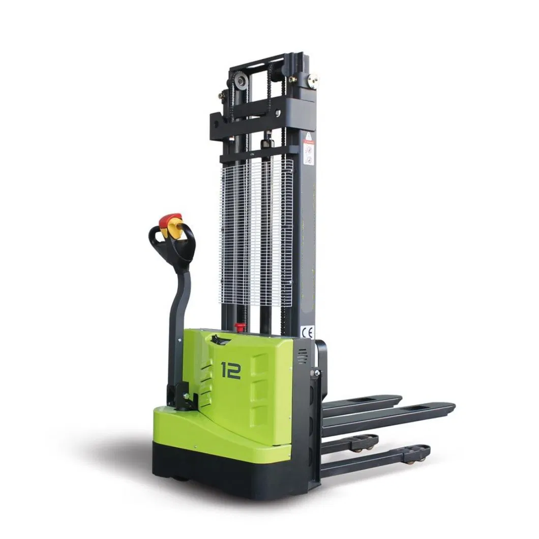 Walkie Rider Type Full Electric Stacker Forklift 1t 1.5t 2t Electric Pallet Truck for Warehouse and Container