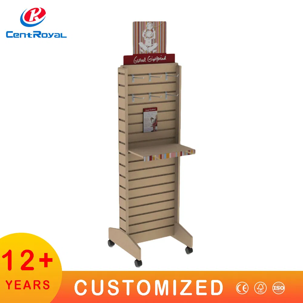 OEM Metal Cell Phone Case Shop Slatwall Hook Rack for Retail Store Shelve Mobile Accessories Display Stand Wooden Slot Board Panel Display Hardware Floor Stand