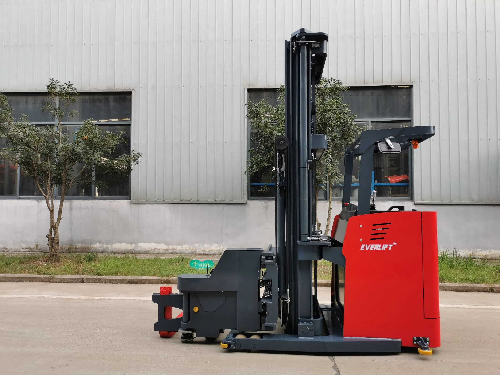 Three Way Stacker Forklift Vna Very Narrow Aisle Trilateral Forklift 1.6t Stand-on Electric Stacker for Warehouse