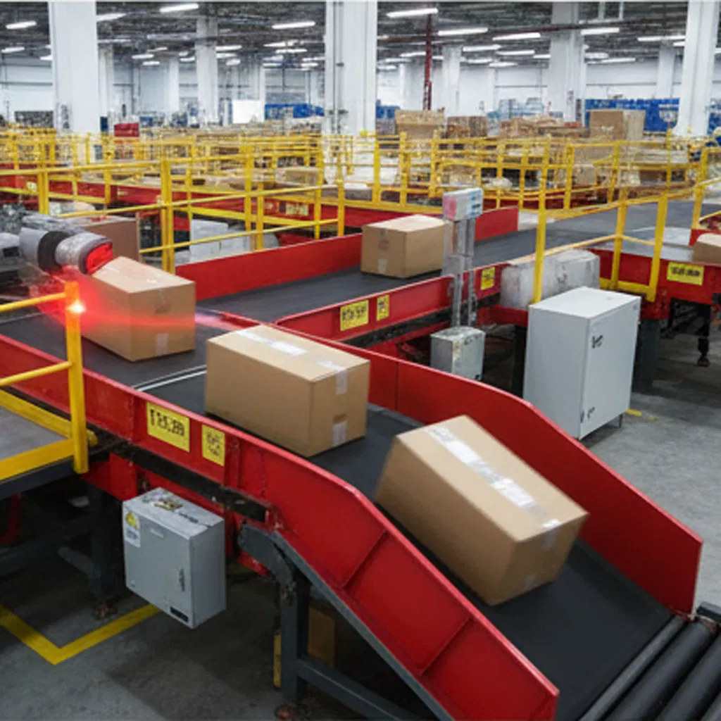 Ai-Optimized Cargo Sorting System - Conveyor, Scanning &amp; Parcel Separation for Smart Warehouse