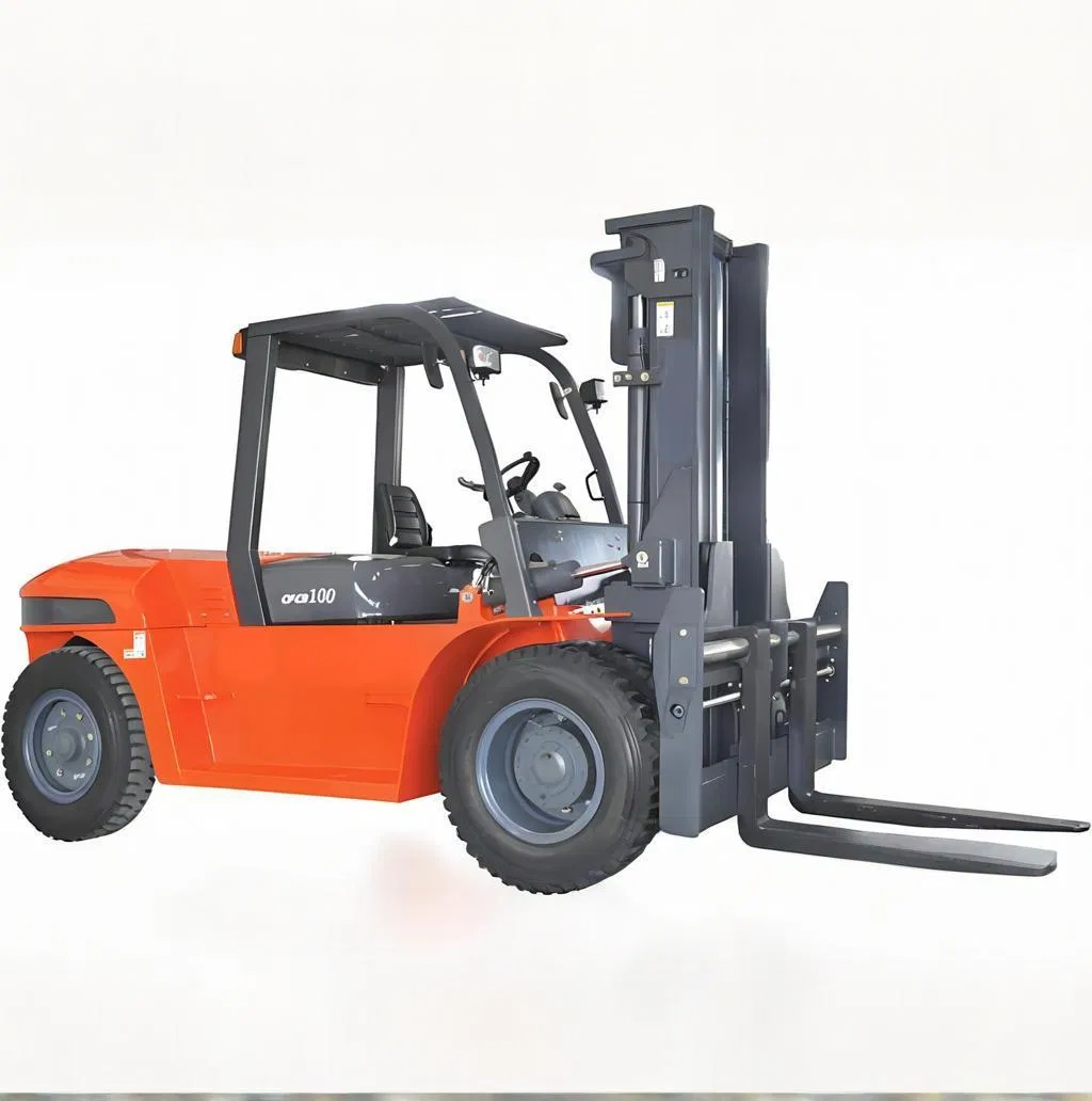 Heavy Duty Diesel Forklift Truck with Wide Field of View Mast Type