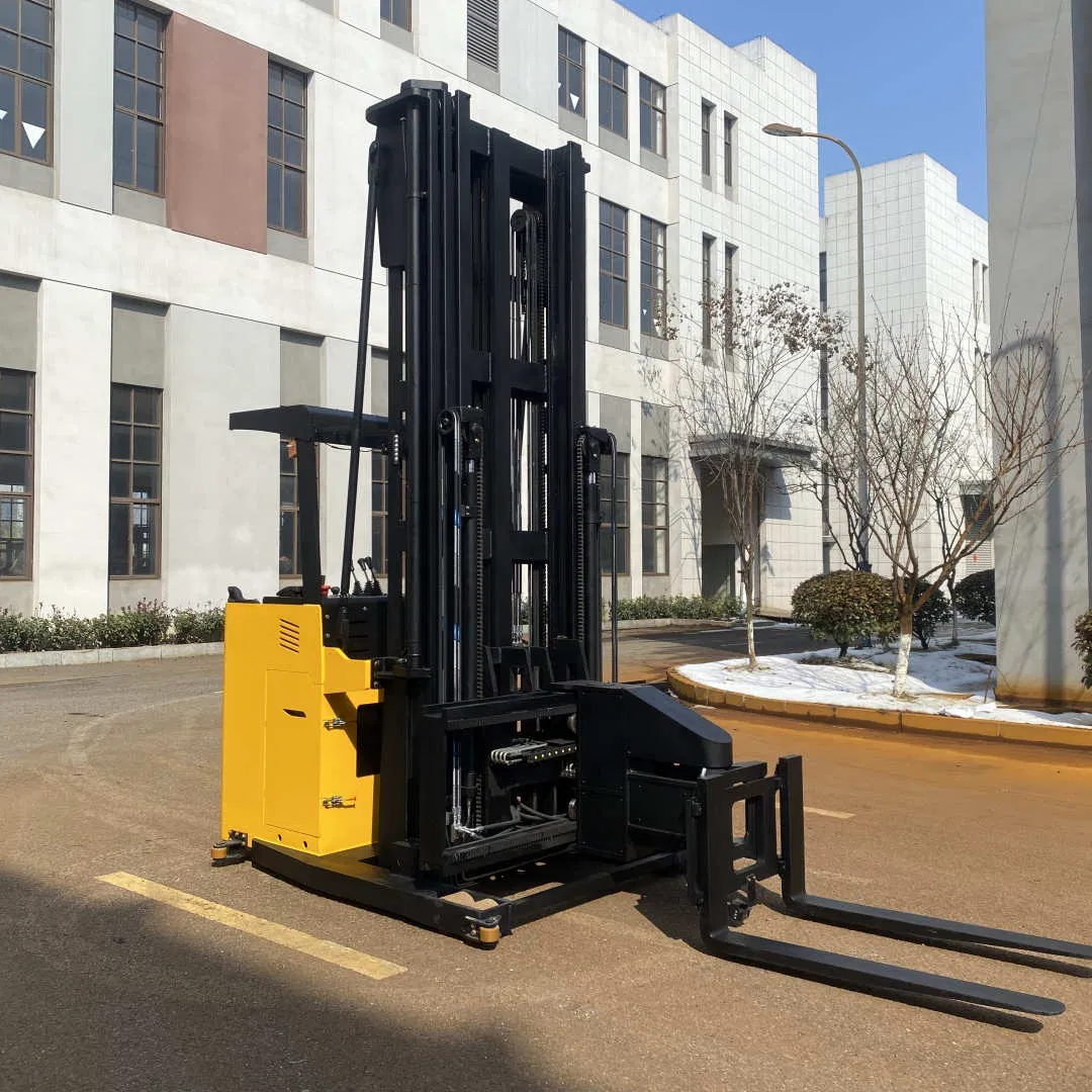 China Factory Low Price 1ton 1.5ton Electric Forklift Truck Narrow Aisle 3-Way Electric Forklift