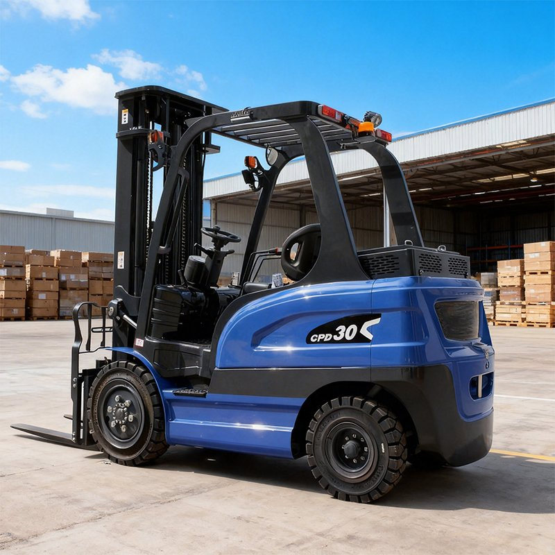 Factory 1t to 5t Seated Warehouse Counterbalance 4 Wheel Electric Forklift