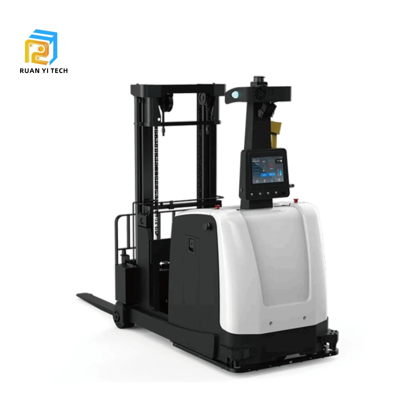 Ruanyi 2025 Laser Agv 2000kg Lifting Height 3000mm Heavy-Duty AMR Warehouse Lifting Slam Forklift Robot
