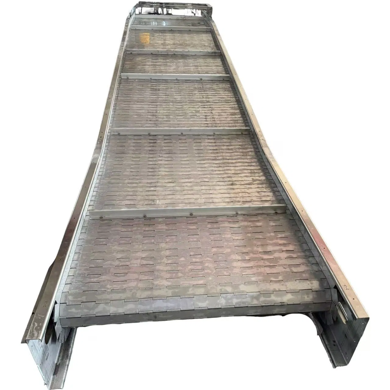 Painted Carbon Steel Belt Conveyor / Coated Frame Chain Conveyor for Indoor Use
