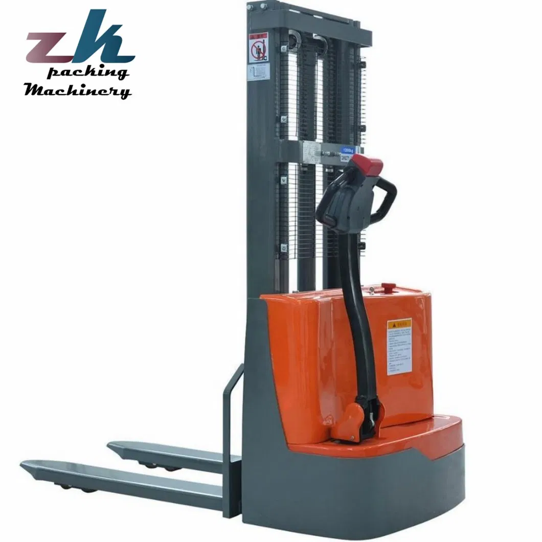 Walkie Rider Type Full Electric Stacker Forklift 1t 1.5t 2t Electric Pallet Truck for Warehouse and Container