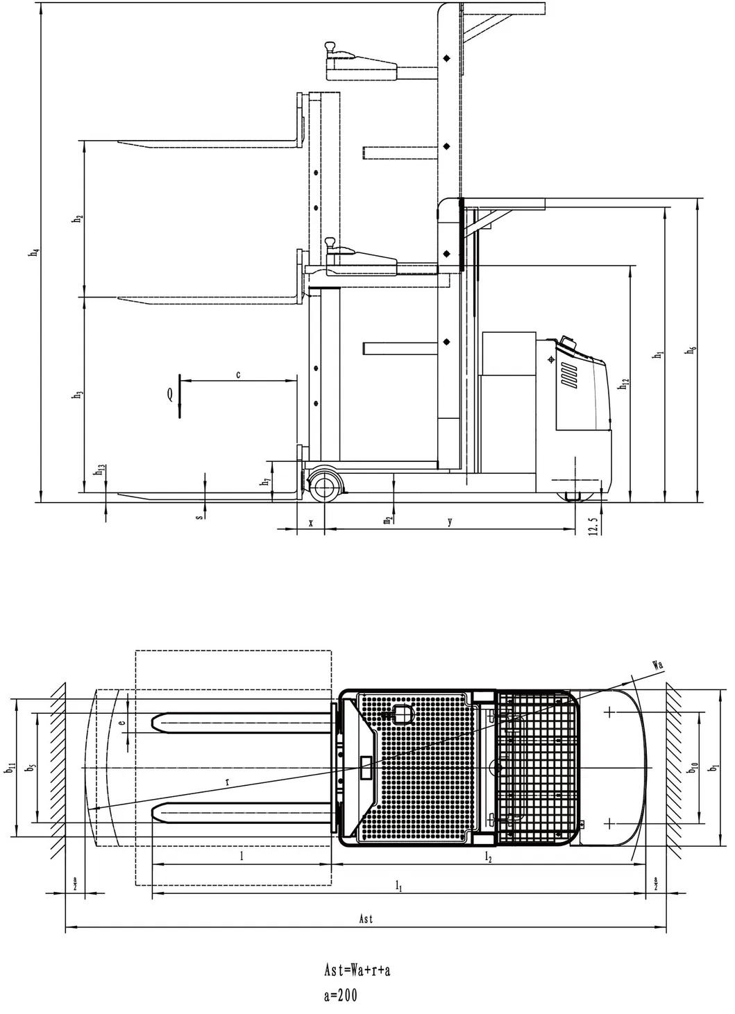 Order Picker Dimensions