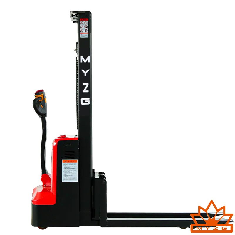 High-Reach 1500kg Battery Stacker Mingyu 1.5ton 2500-4500mm Lift Narrow Aisle Warehouse Electric Stacker