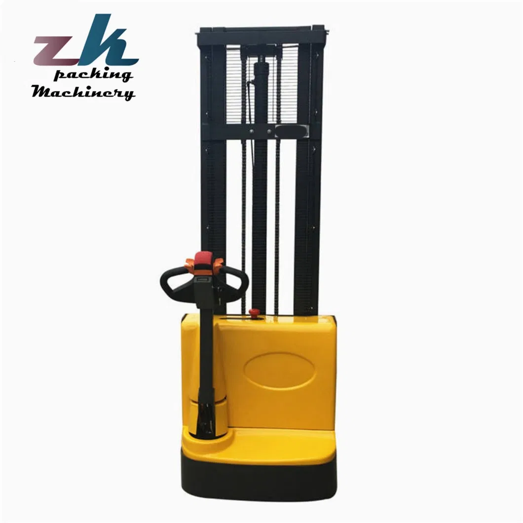 Walkie Rider Type Full Electric Stacker Forklift 1t 1.5t 2t Electric Pallet Truck for Warehouse and Container