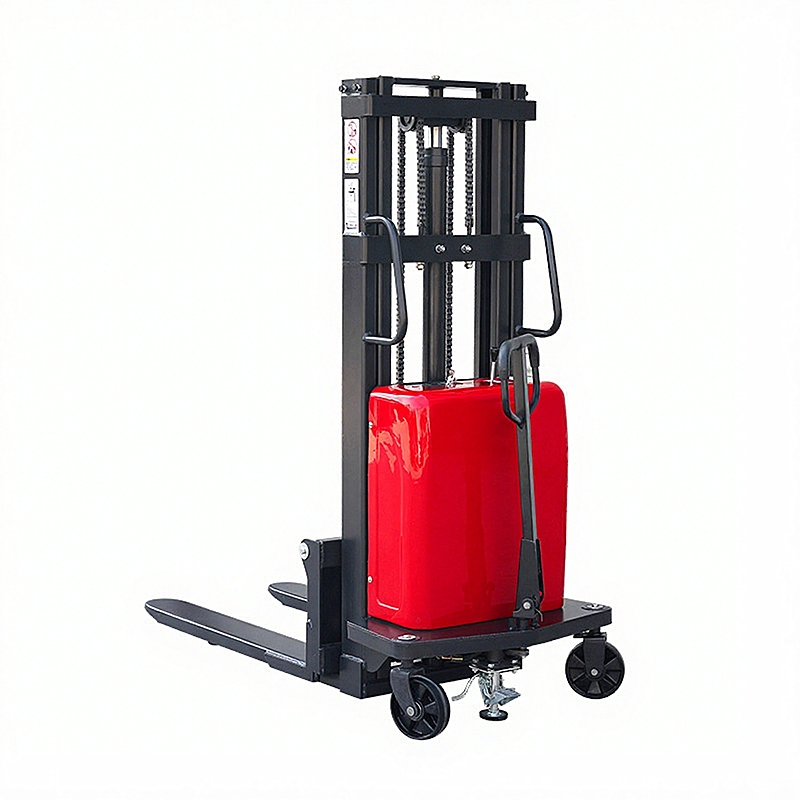 High-Reach Semi-Electric Stacker with 3500mm Max Height for Multi-Level Storage Racks