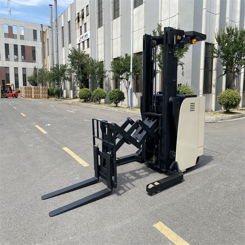 Heavy Duty Double Scissor Fork Electric Stacker with Extended Reach and High Lifting Capacity