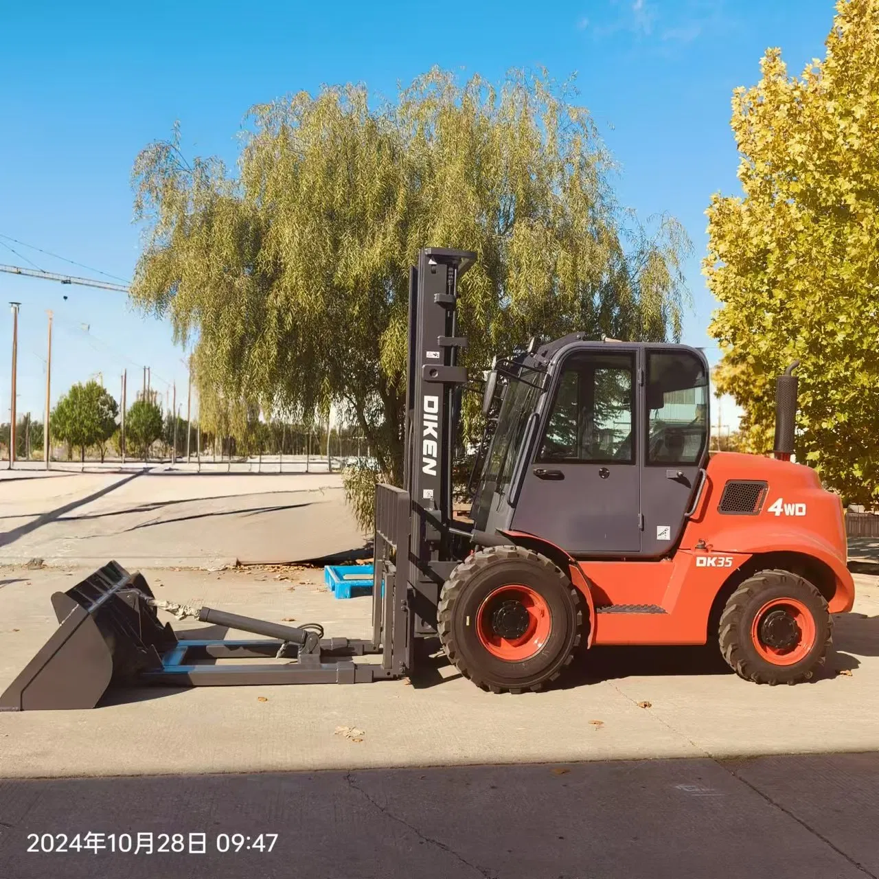 3.5ton 3500kg All Rough Terrain 4X4 off Road 4WD Forklift