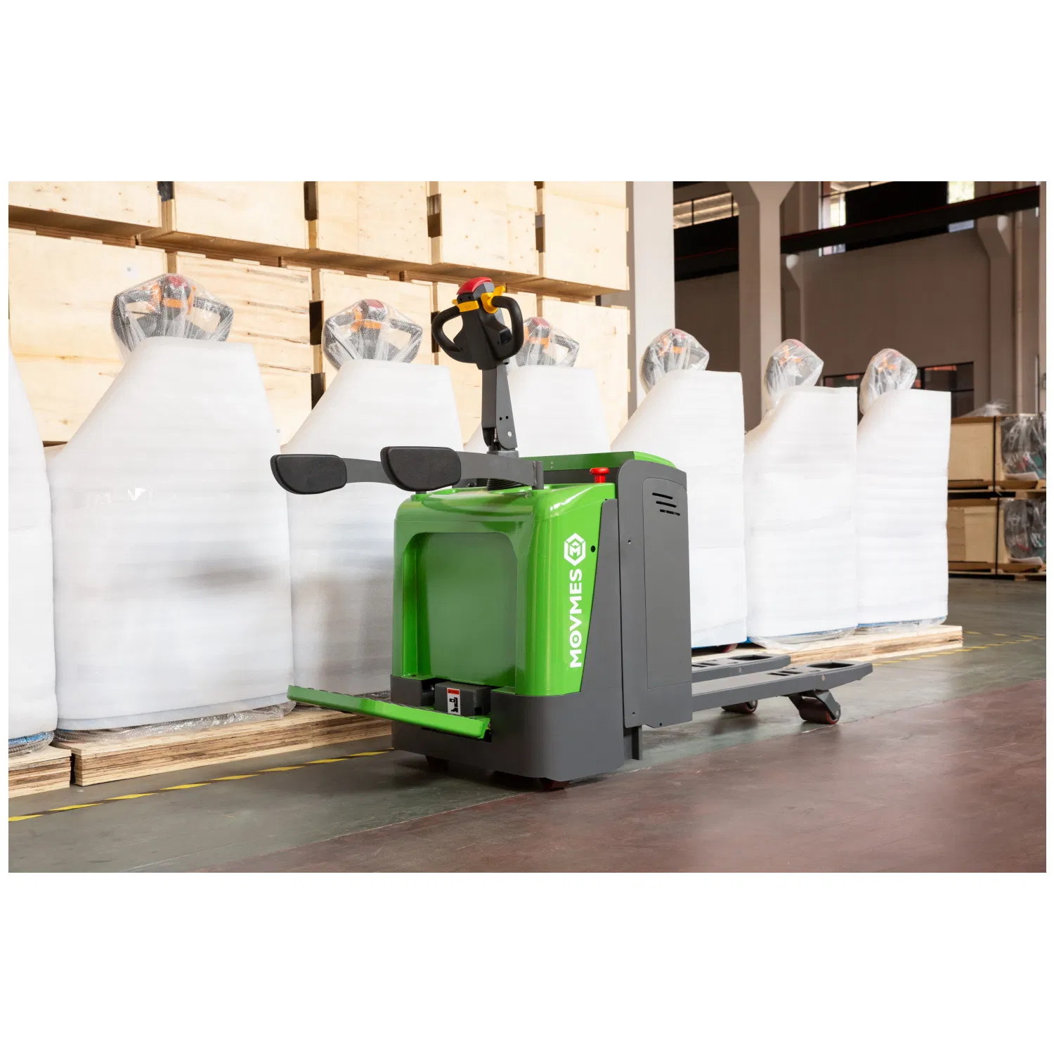 3000kg 3ton Capacity Stand-on Type Platform Electric Battery Rider Pallet Truck with Brushless AC Motor