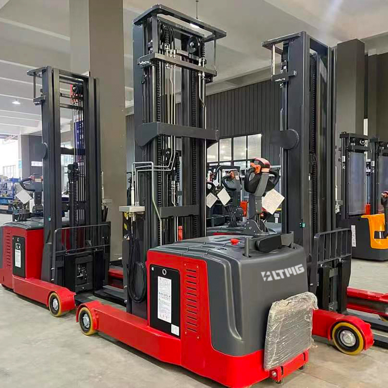 High Efficience 1.5ton 2ton Electric Reach Stacker Used for Double-Sided Pallets