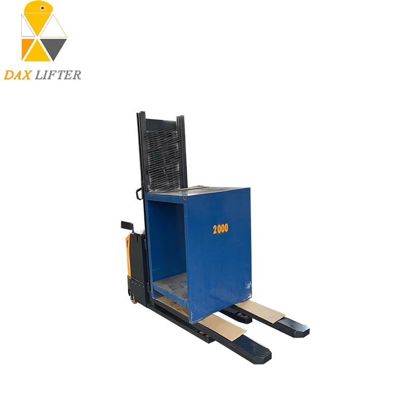 Warehouse Solution Electric Stacker 1500kg Pallet Truck with Polyurethane Wheels