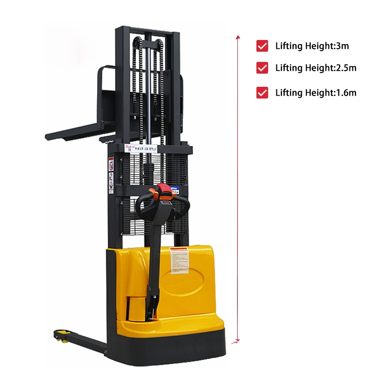Mini Forklift Truck 1000kg/1.5ton Walkie Stacker Electric Pallet Stacker with 1.6-3m Lift Height