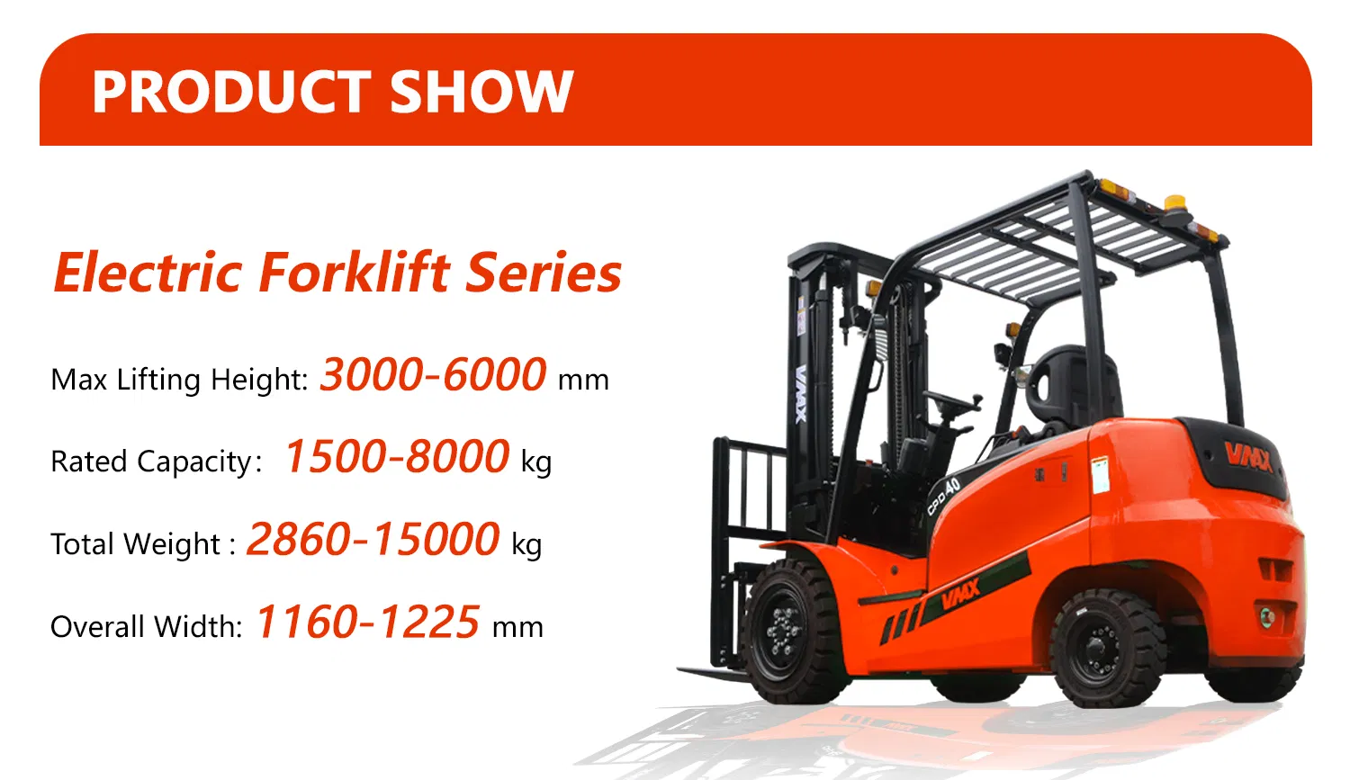 Lithium Battery Powered Counterbalance Forklift