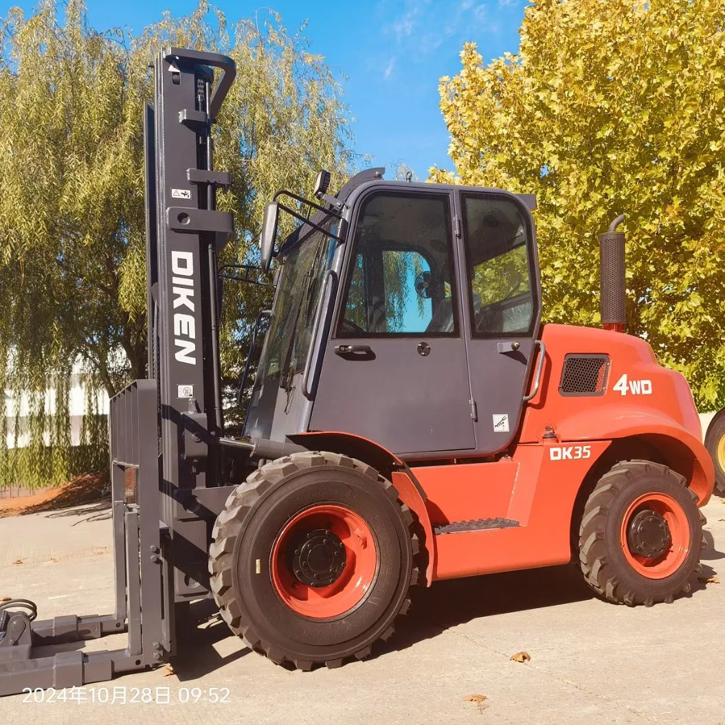 3.5ton 3500kg All Rough Terrain 4X4 off Road 4WD Forklift