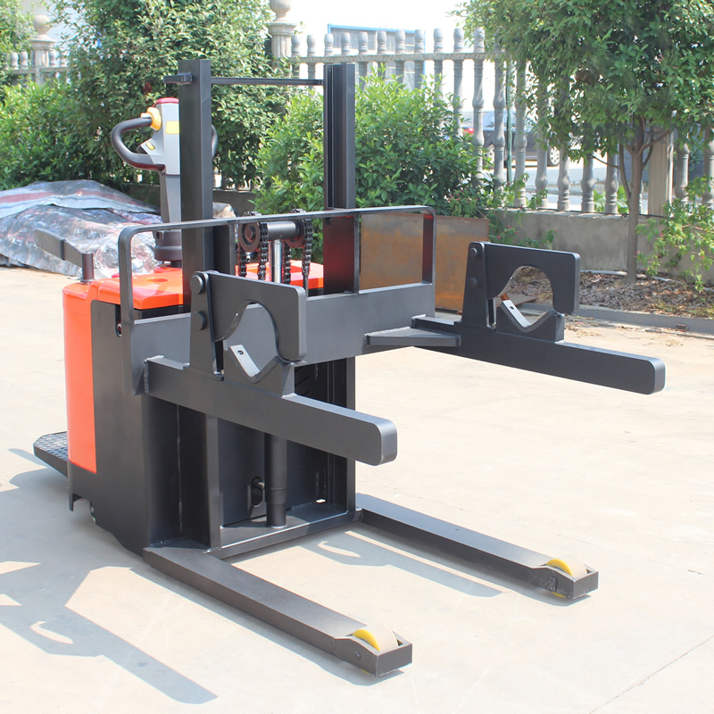 High Efficiency Customized Electric Reach Truck Pallet Stacker Forklift with Fixed Clamp for Cylindrical and Slender Goods