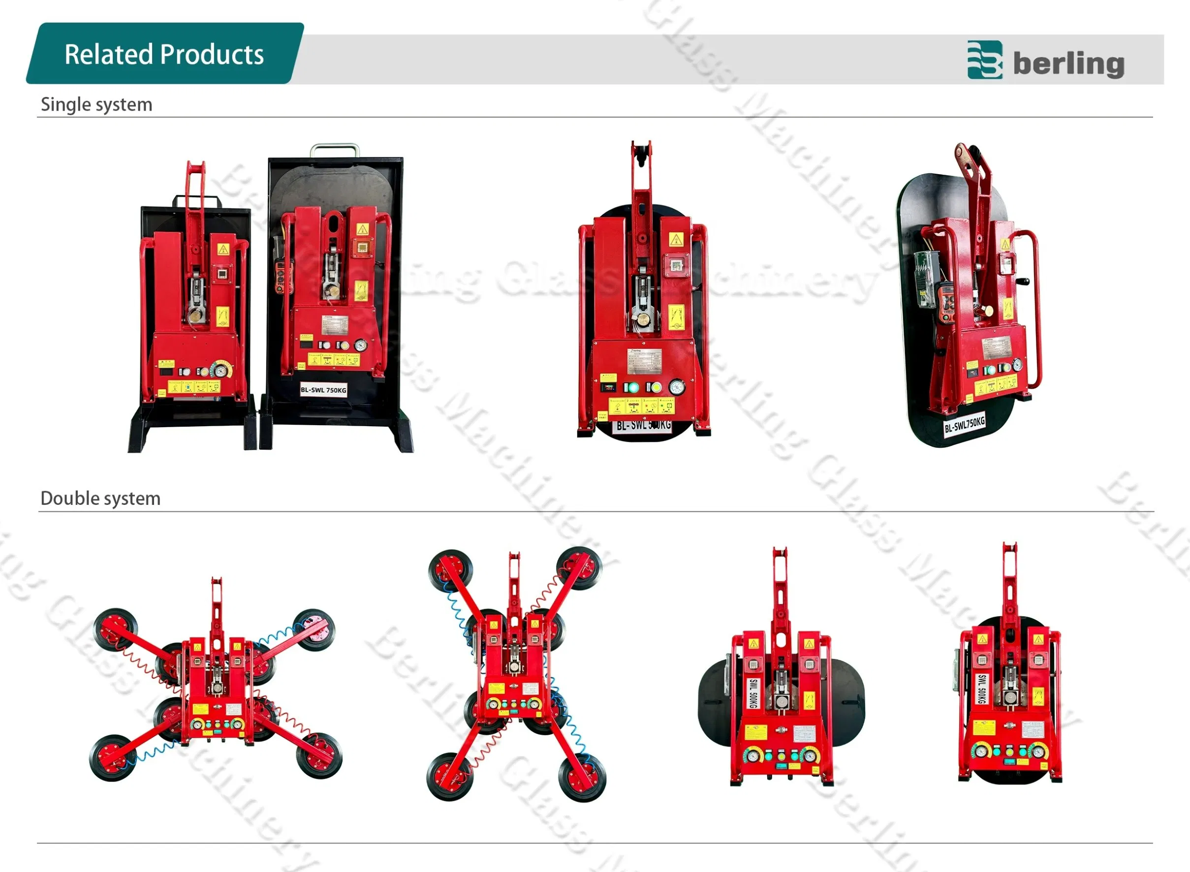 Indoor or Outdoor Flip Vacuum Suction Lifter for Glass Marble and Panel