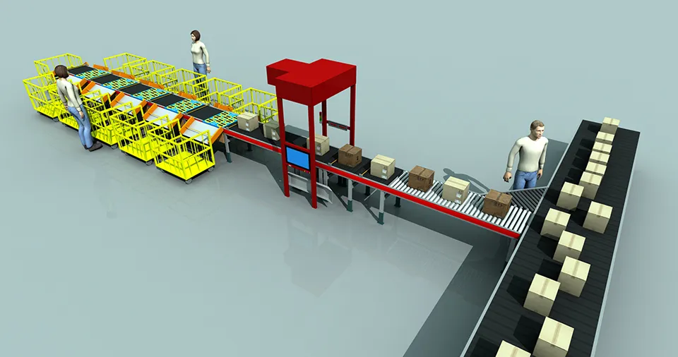 Smart Warehouse Parcel Sorting System
