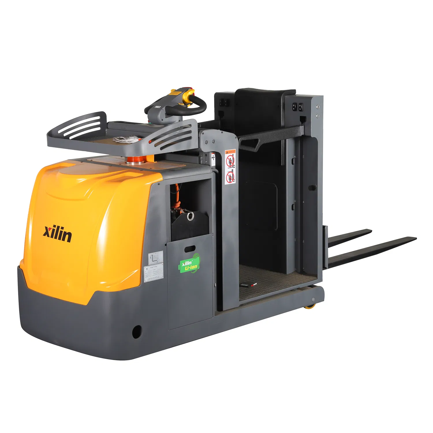 Efficient Electric Low-Level Order Picker with Dual Control Positions