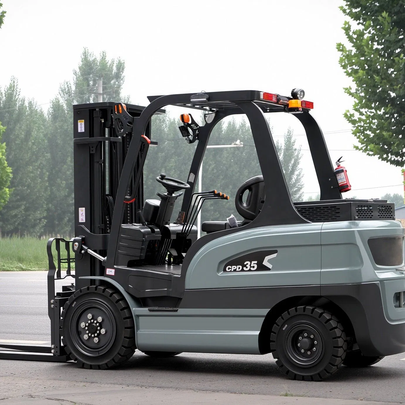 3-3.5 Ton Electric Forklift Lithium Battery Powered Hydraulic Lift Forklift with CE Certificate