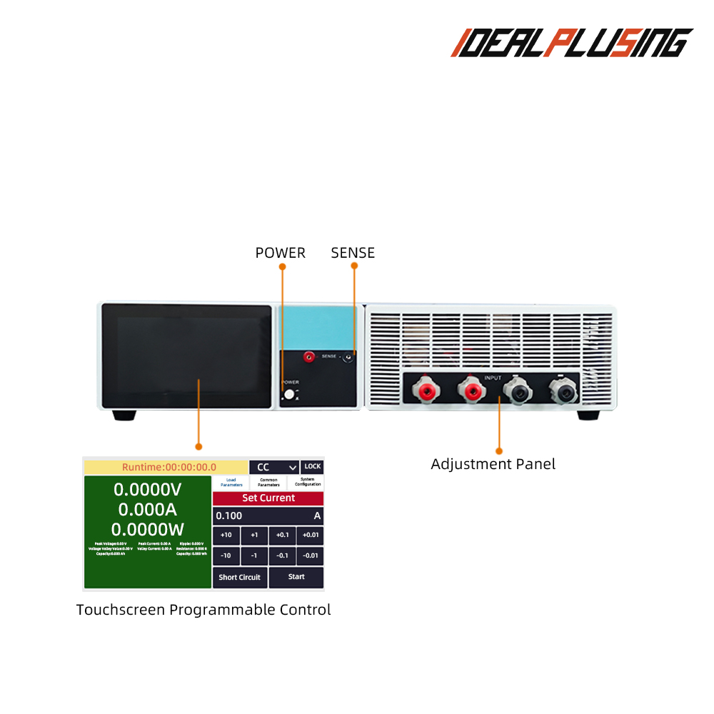 IDEALPLUSING Programmable DC Electronic Load 150VDC 60A/600VDC 30A/1200VDC 6A High Performance OEM/ODM for Industrial Automation